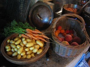 Baskets of produce
